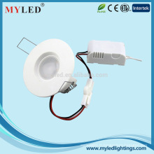 Nouvelle promotion en acier inoxydable downlight 5w conduit plafond encastré plafond lumière pour logement ou centre commercial